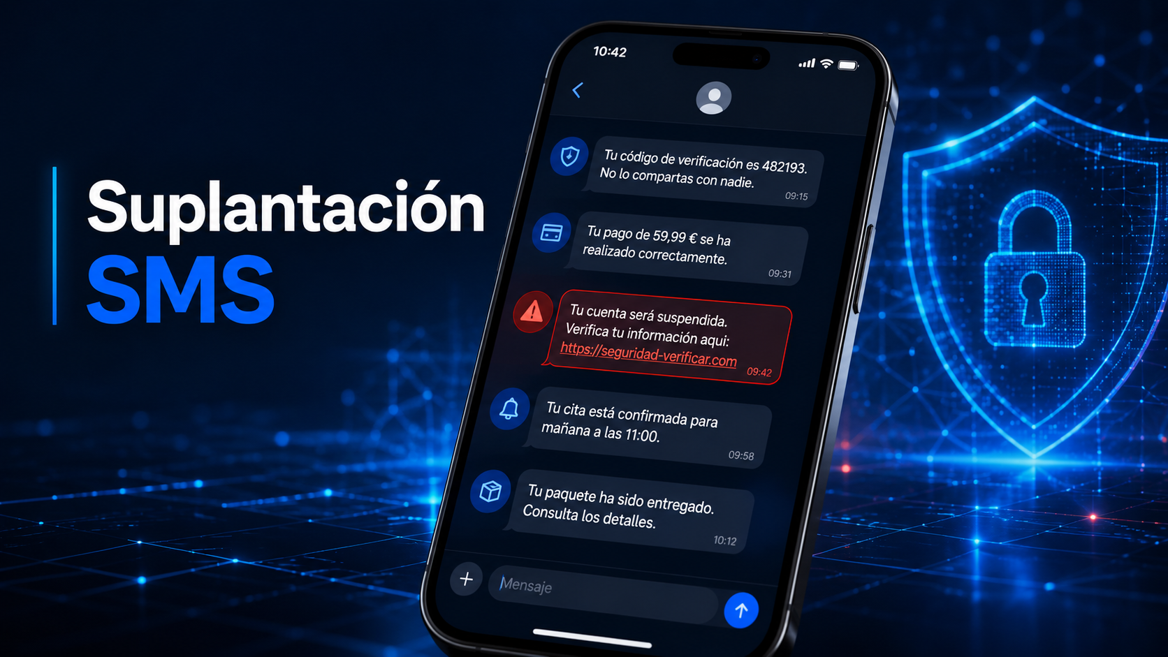 Suplantación de SMS: por qué un mensaje falso puede aparecer junto a los mensajes reales de tu banco