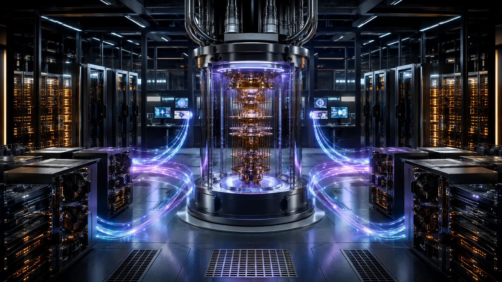 QPU criogénica conectada a servidores clásicos y GPU en un sistema de supercomputación híbrido
